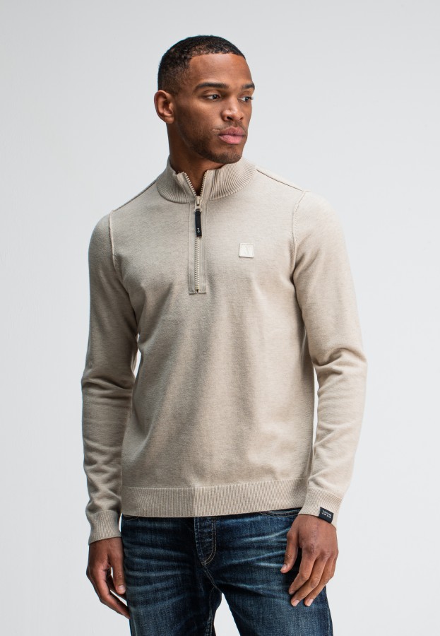 Afbeelding van M2626100 Light Sand - Clifden Halfzip - Butcher of Blue